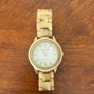 Anne Klein Gold Watch with Stainless Steel Back